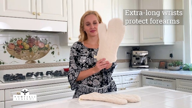 Amazon.com: Nouvelle Legende Quilted Cotton Terry Oven Mitts for